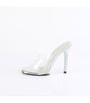 GALA-01DM Pantoletten Silber/Transparent mit Strass | Fabulicious SALE