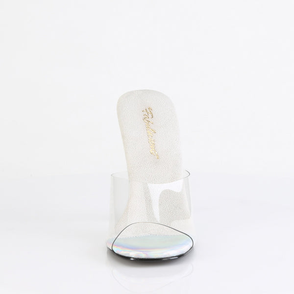 GALA-01DML Pantoletten transparent weiß | Fabulicious