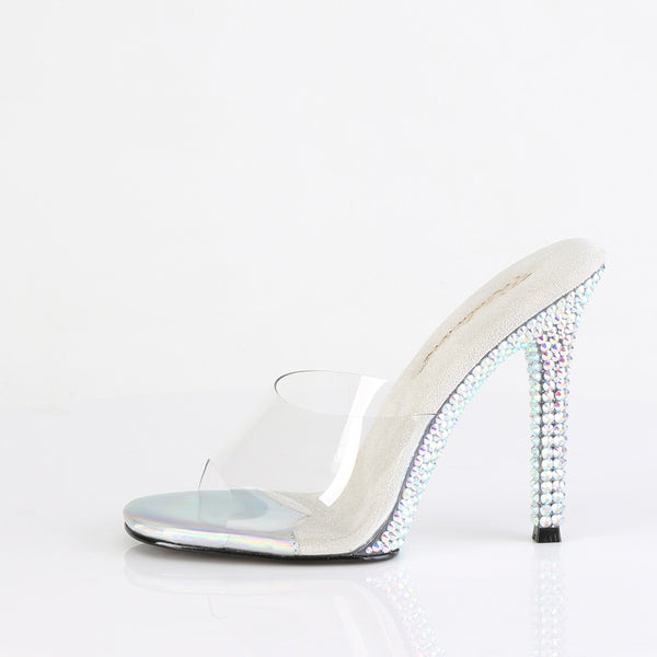 GALA-01DML Pantoletten transparent weiß | Fabulicious