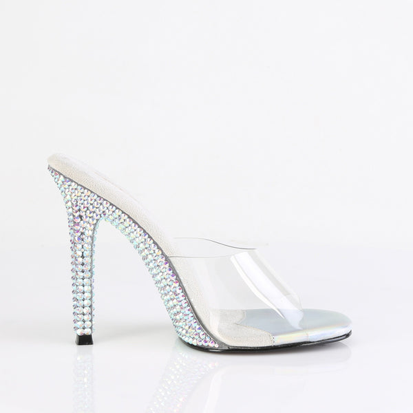 GALA-01DML Pantoletten transparent weiß | Fabulicious