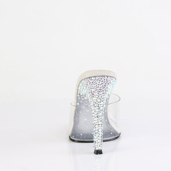 GALA-01DSP Pantoletten transparent Glitzersteine von Fabulicious – Ansicht 4