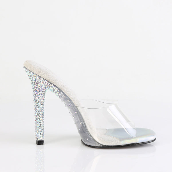 GALA-01DSP Pantoletten transparent Glitzersteine von Fabulicious – Ansicht 5