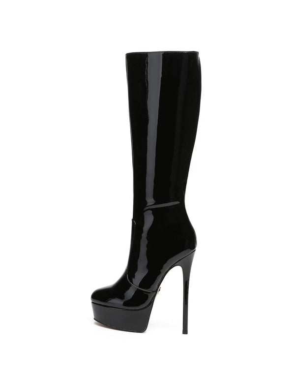 Stiefel STACKSTAND Black Shiny | Giaro SALE