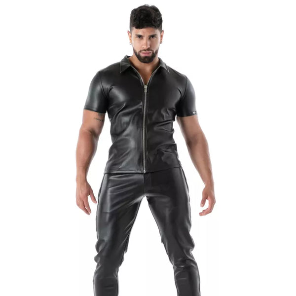 Schwarze Kinky Zipped-Weste von TOF Paris – Ansicht 3