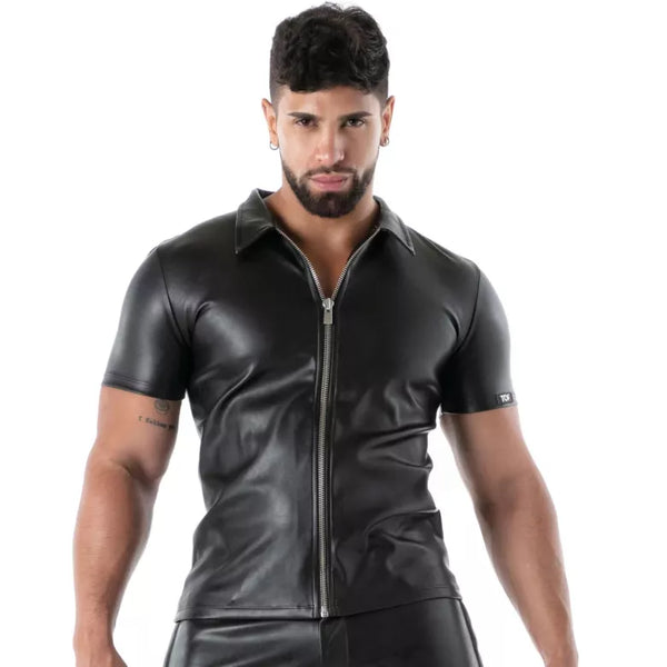 Schwarze Kinky Zipped-Weste von TOF Paris