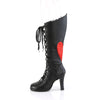 GLAM-243 Stiefel Schnürung schwarz rot Herz von DemoniaCult – Ansicht 3