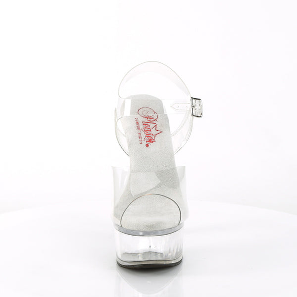 GLEAM-608 Plateau Sandaletten - Transparent von Pleaser – Ansicht 2