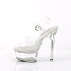 GLEAM-608 Plateau Sandaletten - Transparent von Pleaser – Ansicht 3