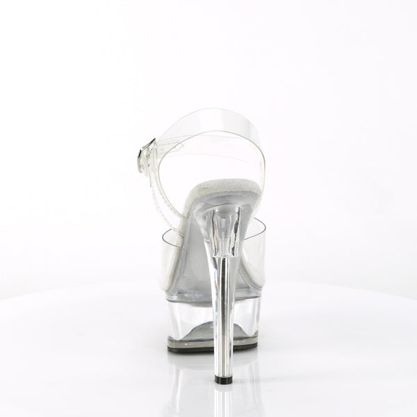 GLEAM-608 Plateau Sandaletten - Transparent von Pleaser – Ansicht 4