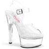 GLEAM-608 Plateau Sandaletten - Transparent von Pleaser