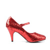 GLINDA-50G Mary Janes Pumps Glitter Rot von Funtasma – Ansicht 5