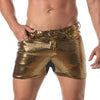 Herren Glitzer-Shorts Gold - 5 Taschen & Mid-Thigh Schnitt | TOF Paris