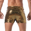 Herren Glitzer-Shorts Gold - 5 Taschen & Mid-Thigh Schnitt | TOF Paris