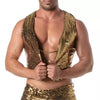 Glitzerweste Herren Gold - Wende-Design mit edlen Ketten | TOF Paris