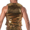 Glitzerweste Herren Gold - Wende-Design mit edlen Ketten | TOF Paris