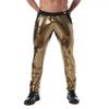 Herrenhose Gold Glitzer - Low-Rise, Komfort & Stil mit Taschen | TOF Paris