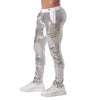 Glitzerhose Herren Silber - Low-Rise, taillierter Schnitt, Komfort | TOF Paris
