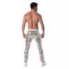 Glitzerhose Herren Silber - Low-Rise, taillierter Schnitt, Komfort | TOF Paris