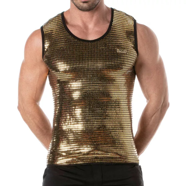Tank Top Herren Goldglanz - Glitzernd & Figurbetont | TOF Paris
