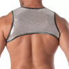 Herren Harness Silber Glitzer mit Reißverschluss & Tasche | TOF Paris