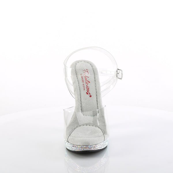 GLORY-508DM High Heels Sandaletten - Transparent/Silber | Fabulicious High Heels SALE