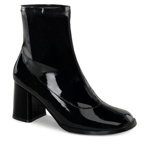 GOGO-150 Stiefeletten Lack Schwarz von Funtasma