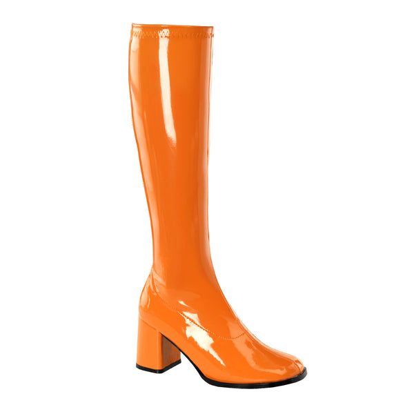 GOGO-300 Stiefel Orange Lack von Funtasma