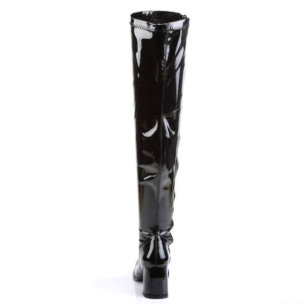 GOGO-3000 Overknee Stiefel Lack Schwarz von Funtasma – Ansicht 4