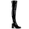 GOGO-3000 Overknee Stiefel Lack Schwarz von Funtasma