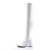 GOGO-3000 Overknee Stiefel Lack Weiß von Funtasma – Ansicht 3