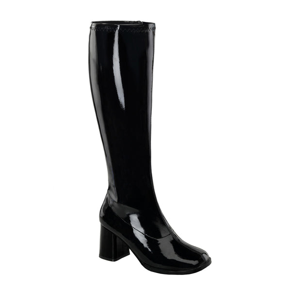 GOGO-300WC Weitschaft Stiefel Lack Schwarz von Funtasma