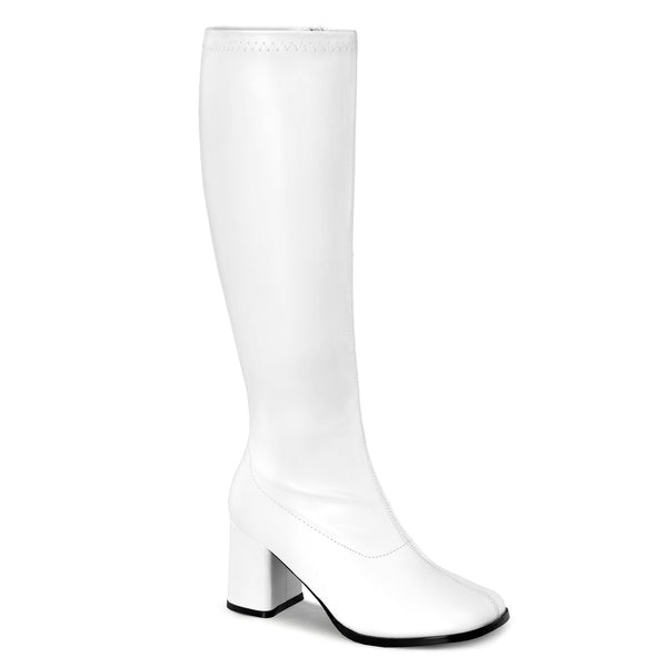 GOGO-300WC Weitschaft Stiefel Weiß von Funtasma