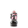 GOTHIKA-09 Plateau Pump Mary Janes schwarz matt von DemoniaCult – Ansicht 2