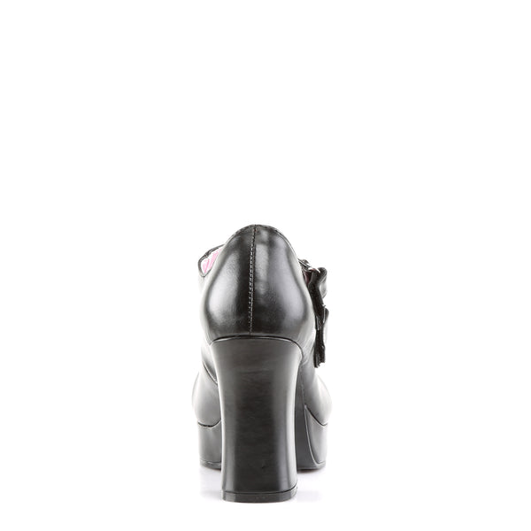 GOTHIKA-09 Plateau Pump Mary Janes schwarz matt von DemoniaCult – Ansicht 4