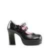 GOTHIKA-09 Plateau Pump Mary Janes schwarz matt von DemoniaCult – Ansicht 5