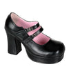 GOTHIKA-09 Plateau Pump Mary Janes schwarz matt von DemoniaCult