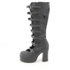 GOTHIKA-160 Plateau Stiefel Schwarz Matt von DemoniaCult – Ansicht 3