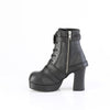 GOTHIKA-66 Plateau Stiefeletten - Schwarz Matt von DemoniaCult – Ansicht 3