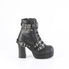 GOTHIKA-66 Plateau Stiefeletten - Schwarz Matt von DemoniaCult – Ansicht 5