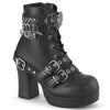 GOTHIKA-66 Plateau Stiefeletten - Schwarz Matt von DemoniaCult