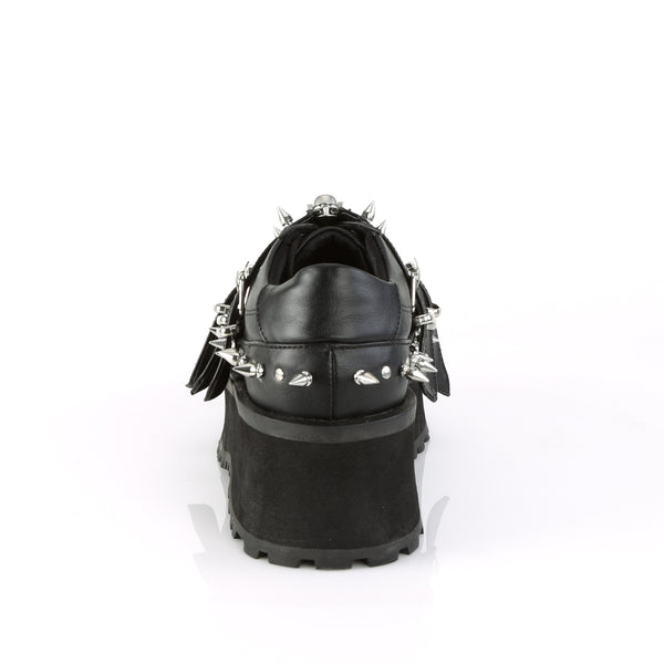 GRAVEDIGGER-03 Plateau Schuh schwarz Schnallen und Nieten Gothic von DemoniaCult – Ansicht 4