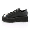 GRAVEDIGGER-04 Plateau Schuh schwarz Schnürung Nieten Gothic von DemoniaCult – Ansicht 3