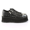 GRAVEDIGGER-04 Plateau Schuh schwarz Schnürung Nieten Gothic von DemoniaCult – Ansicht 5