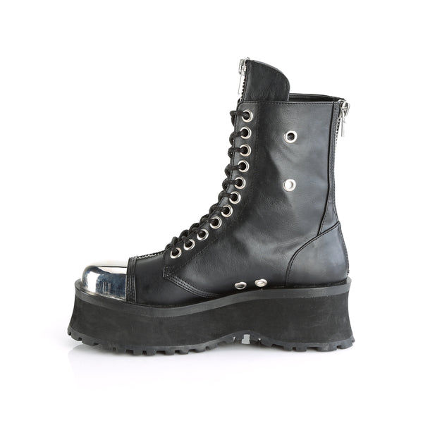 GRAVEDIGGER-10 Plateau Stiefel Schnürung matt von DemoniaCult – Ansicht 3