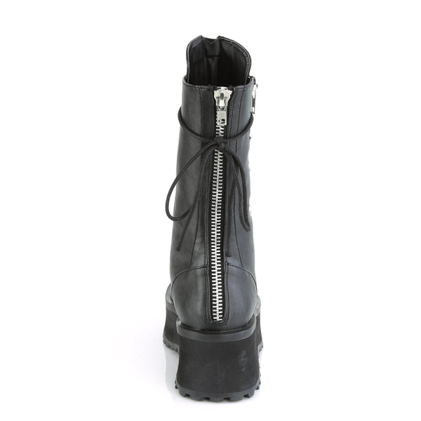 GRAVEDIGGER-14 Plateau Stiefel Schnürung schwarz von DemoniaCult – Ansicht 4