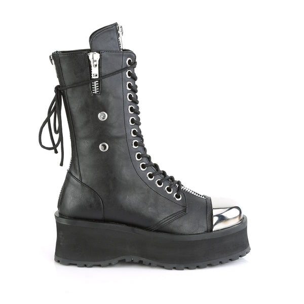GRAVEDIGGER-14 Plateau Stiefel Schnürung schwarz von DemoniaCult – Ansicht 5