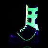 GRAVEDIGGER-255 Plateau Stiefel grün fluroszierend Schnallen von DemoniaCult – Ansicht 3
