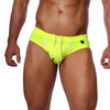 Gelber sexy Badeslip mit reflektierenden Details von TOF Paris