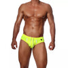 Gelber sexy Badeslip mit reflektierenden Details von TOF Paris – Ansicht 2