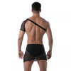Schulter Harness Mesh-Design - Transparenter, moderner Look, Schwarz | TOF Paris